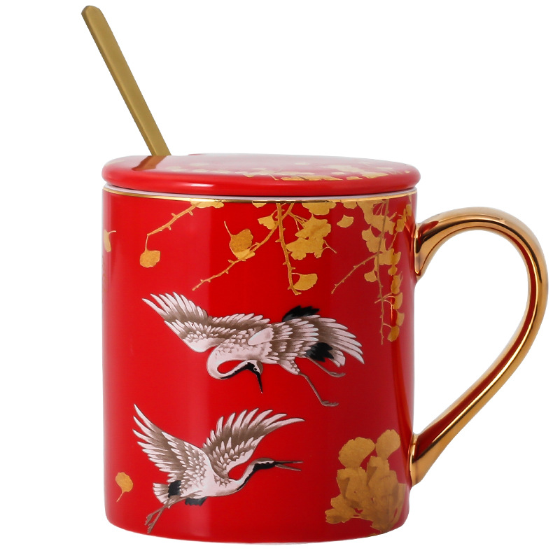 Taza de cerámica de agua de color, taza de oficina, taza de té, regalo de cumpleaños.