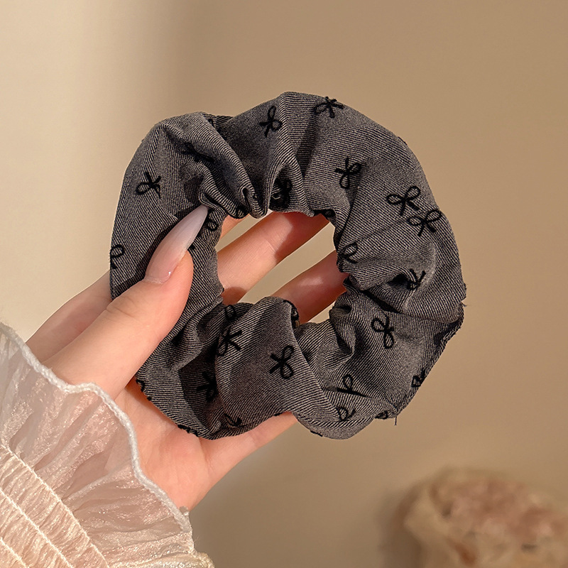 Anillo para el cabello de intestino grueso de gran tamaño coreano, bufanda cuadrada de alta calidad femenina, cuerda para el cabello, banda elástica y duradera, flor de viento perezosa