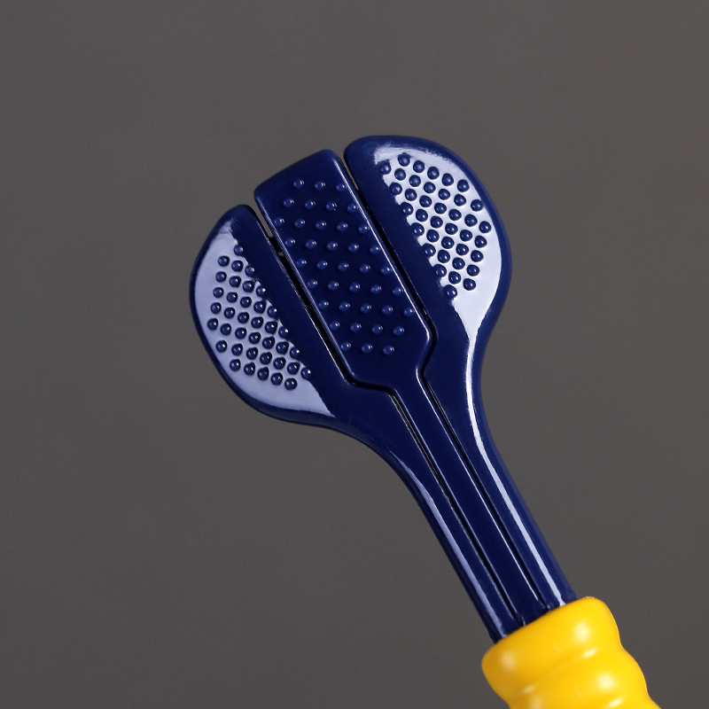 Cepillo de dientes de lujo RAOYI de tres lados 4 paquetes caja de regalo para el hogar cubierta de limpieza de la lengua cepillo de dientes de lana suave en stock