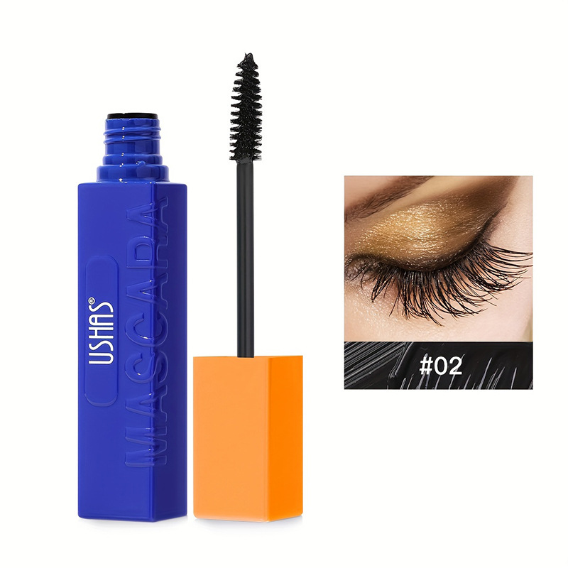 Rímel de punto transfronterizo de USHAS europeo y americano, rizado, grueso, duradero, impermeable, a prueba de sudor, largo y no fácil de manchar UC034