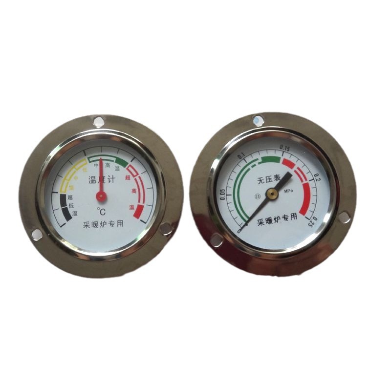 现货y-60金属圆形采暖炉装饰用压力表