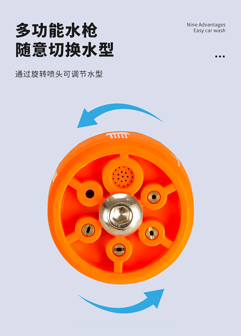 High-Pressure Car Wash Water Gun Lithium Battery Cleaning Machine Spray Gun High-Power Cordless Car Washer Portable Cleaning Machine