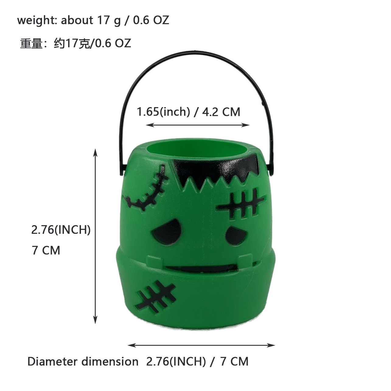 Small green monster jar