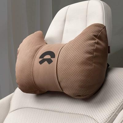 Suitable for Nio Et5/Et5T/Es6/Ec6/Es8 Headrest, Waist Support, Neck Pillow, Car Seat Pillow Supplies (Headrest) - horn-style-chestnut-brown-weilai-headrest-set
