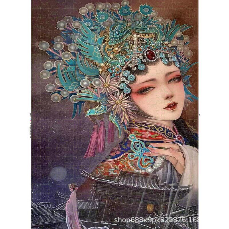 Rompecabezas 1000 piezas de papel de gran tamaño 70*50 cm lámpara de invierno con pegamento Juguetes educativos de descompresión para adultos al por mayor