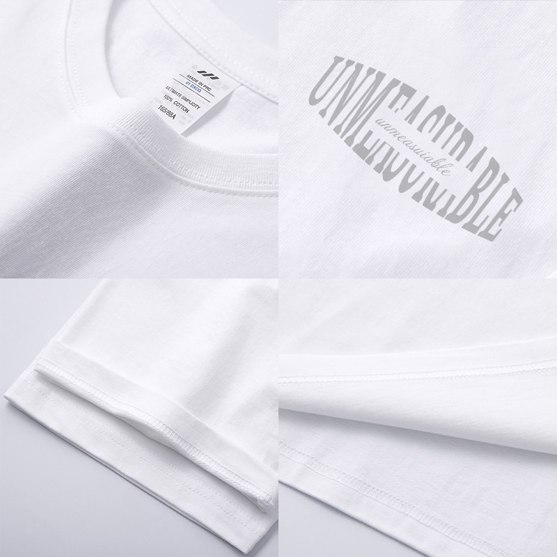 メンズ夏服ゆったり純綿半袖メンズカジュアルTシャツトレンドブランドメンズ個性派プリントトップスins女性卸売|undefined