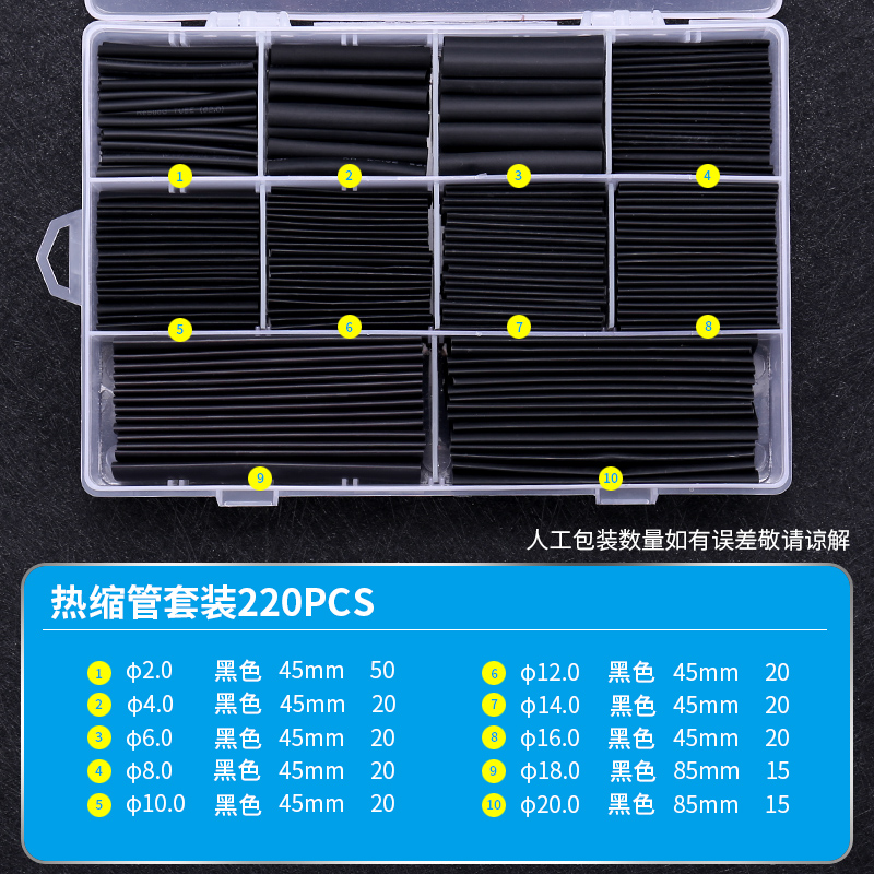 220 negro (en caja) 2 veces la contracción