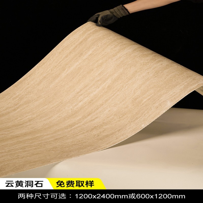 Plato de travertino de piedra blanda Tapones romanos Porcelana blanda Piedra de imitación suave Decoración de pared exterior Fabricante de baldosas de cerámica flexibles ultrafinas