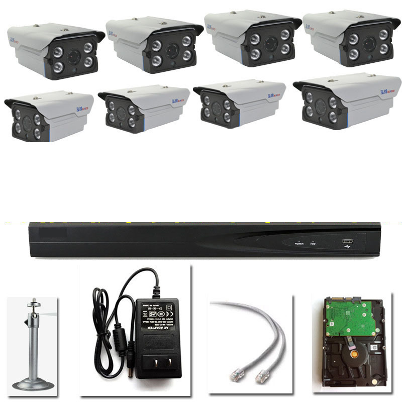 1080P 2 millones de cámaras de monitoreo de red HD 8 equipos de monitoreo con disco duro 3000G