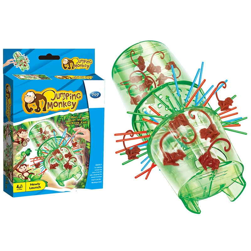Cross-border monkey jumping board game bouncing animals hen lay eggs pulling sticks monkey falls off kicking stick game bouncing hanging monkey
