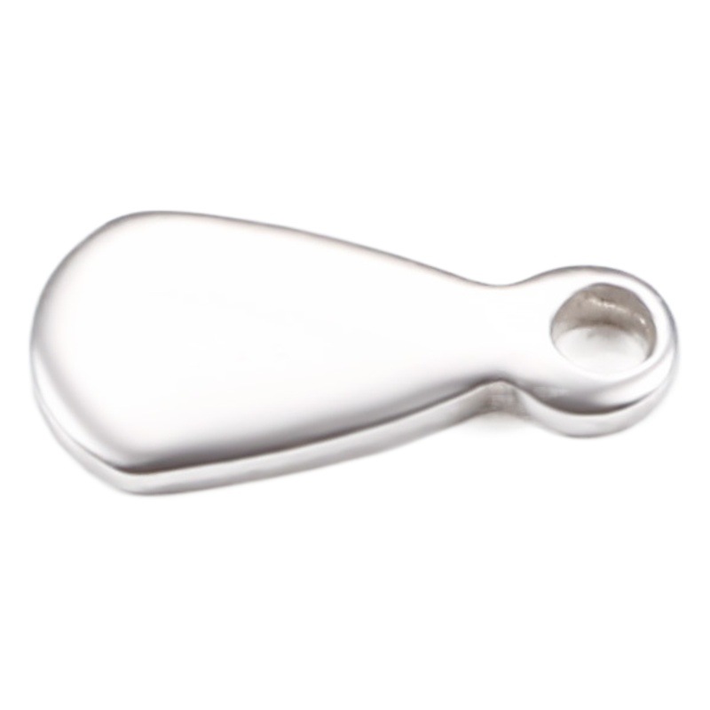 Acero de titanio pequeña gota de agua delgada placa de la cola accesorios de la joyería DIY collar pulsera de extensión de la cadena de la cola de la moda pequeño colgante image 1