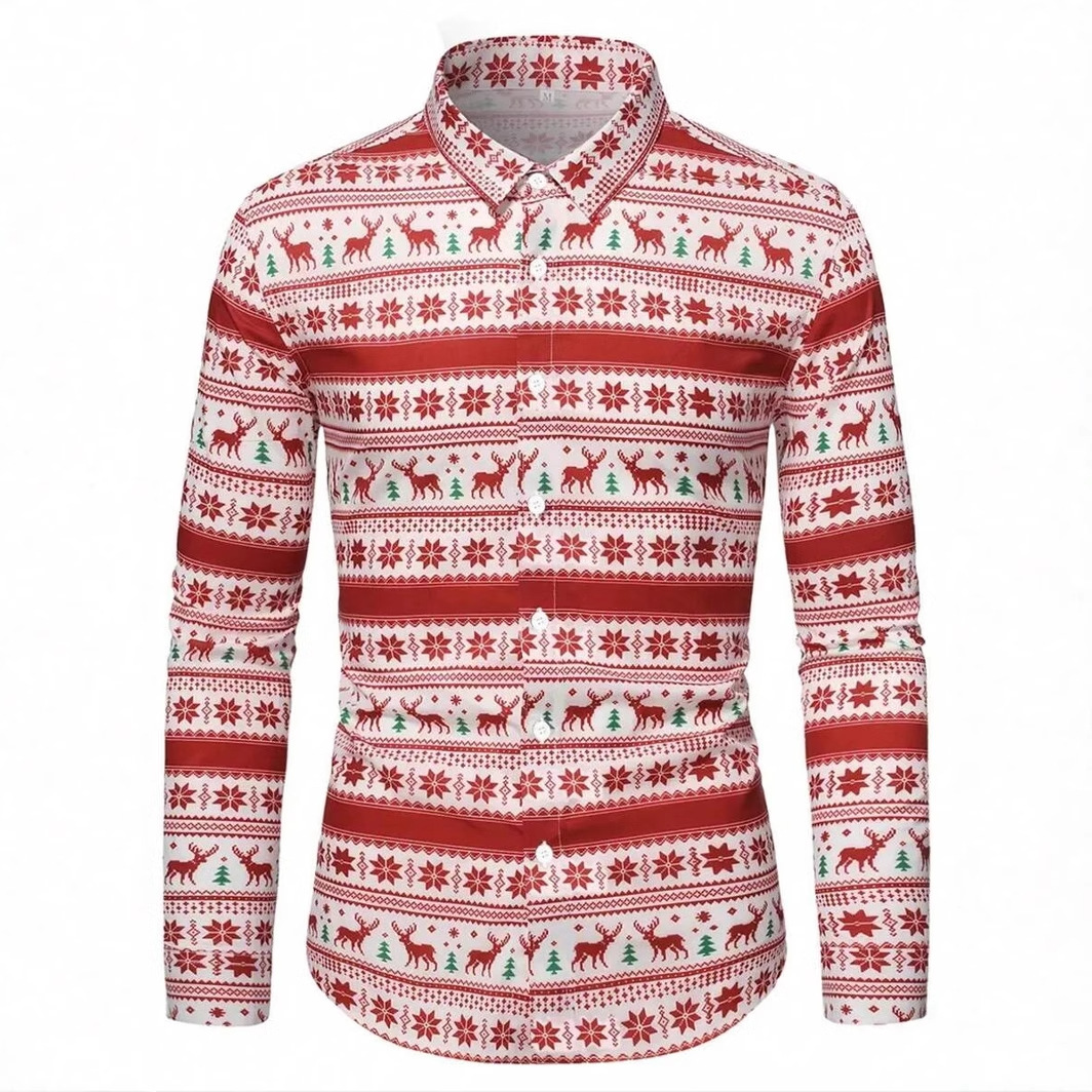 Camisa de un solo pecho de estilo casual para fiesta para hombres, venta directa de fábrica, blusa de manga larga colorida en contraste MB12