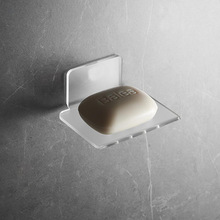 免打孔透明亚克力肥皂盒展示架家用浴室洗衣槽卫生间壁挂式肥皂架