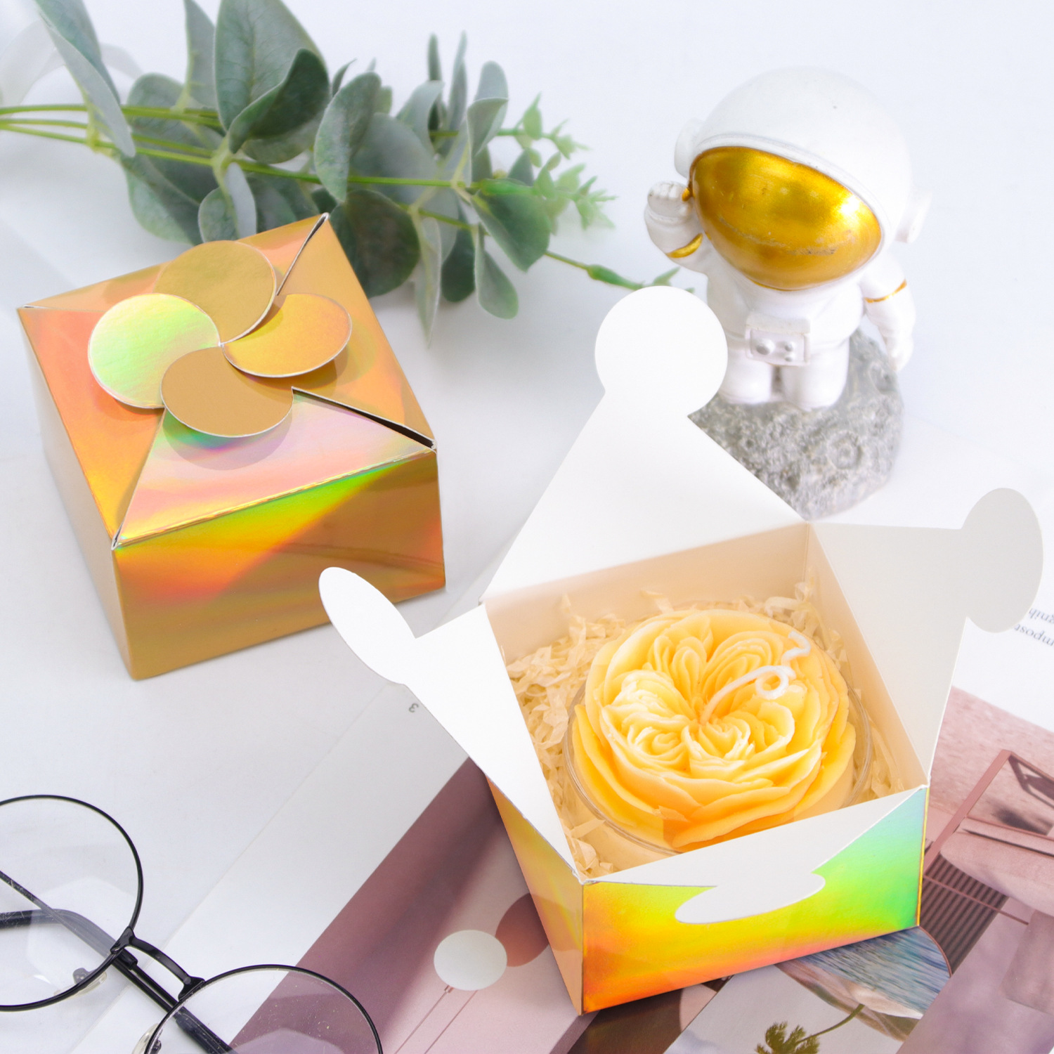 13g Weight Gift Box Event & Party Supplies 1 Piece Quantity Holiday, Wedding, Party Occasion Wedding Festival Solid Color Pattern Wedding Solid Color Paper Holiday Wedding Party Gift Box Gift Wrapping Supplies 14