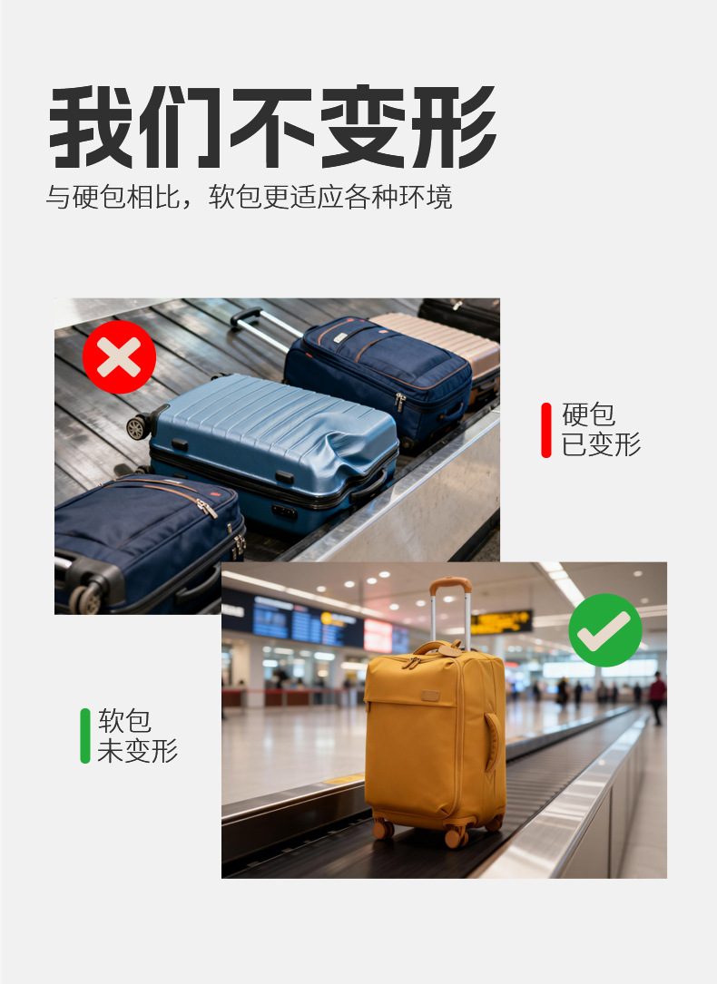 Leinwand-Koffer ultraleichtes wasserdichtes Gewebe Reise Bestseller Reisetasche mit Rädern leicht und langlebig Schweißverbindung Fabrik Direktversorgung