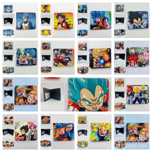 Japanese anime series Dragon Ball short PU leather 20% off student wallet wallet Dragon Ball coin purse