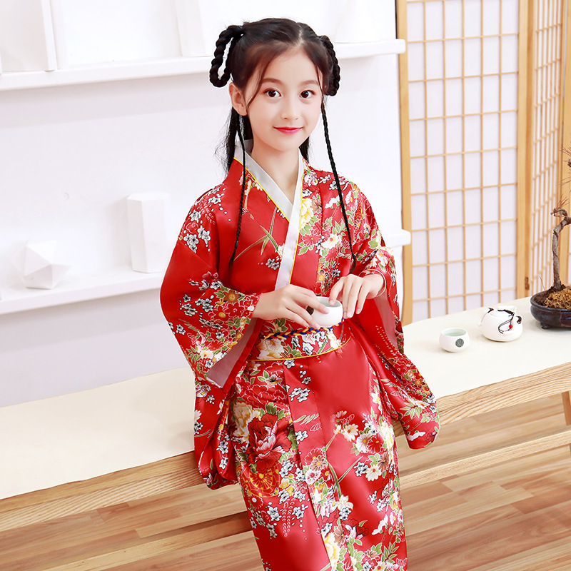 Dropshipping Spring and Summer New Style Children's Kimono Japanese Bathrobe Girl Princess Dress Performance Outfit Elegant Cute Butterfly Dropshipping Spring and Summer New Style Children's Kimono Japanese Bathrobe Girl Princess Dress Performance Outfit Elegant Cute Butterfly