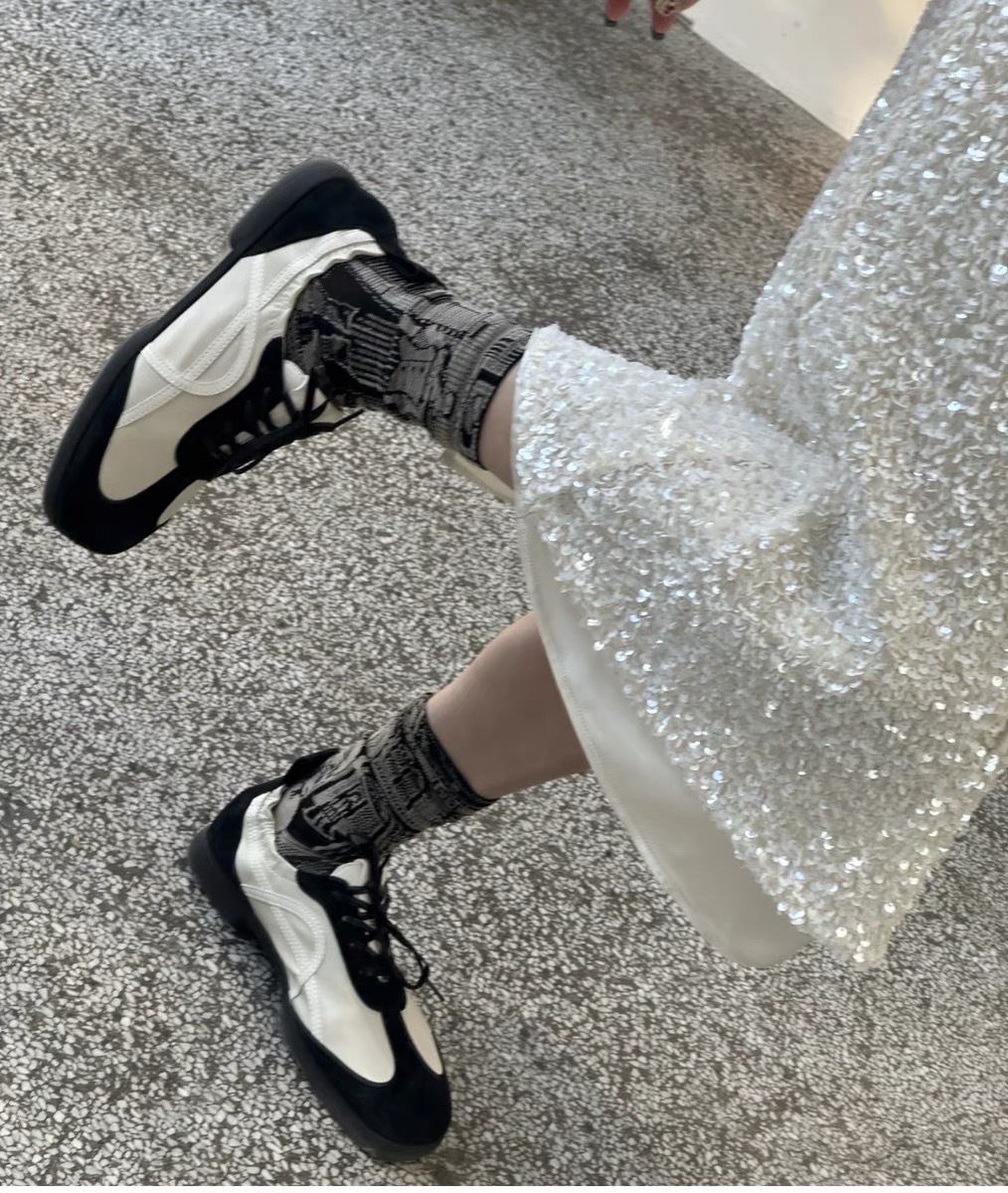 Scarpe da ballo da donna in pelle con suola morbida, sportive e per il tempo libero, primavera/estate 2024, nuove di zecca_voghion.com