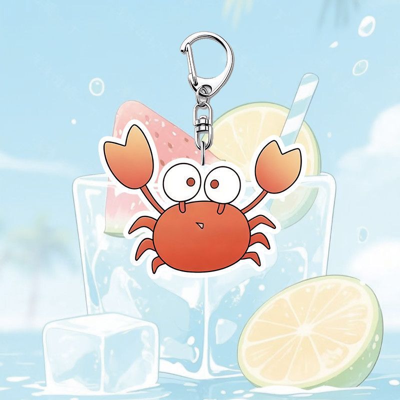 Come on, Nakamura-kun! Crab and octopus acrylic keychain, double-sided backpack pendant, transparent decoration, gift Come on, Nakamura-kun! Crab and octopus acrylic keychain, double-sided backpack pendant, transparent decoration, gift