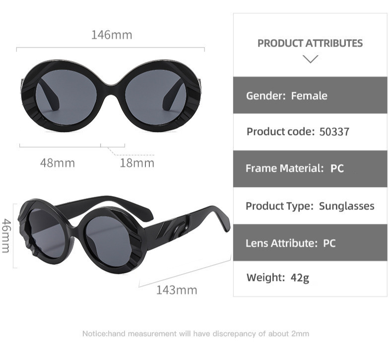 Streetwear Geometric Pc Round Frame Full Frame Glasses display picture 11