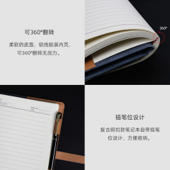 Classic soft leather notebook, financial management ledger, home record book, business gift notepad wholesale
