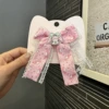 Pink charm hair clip E2-4