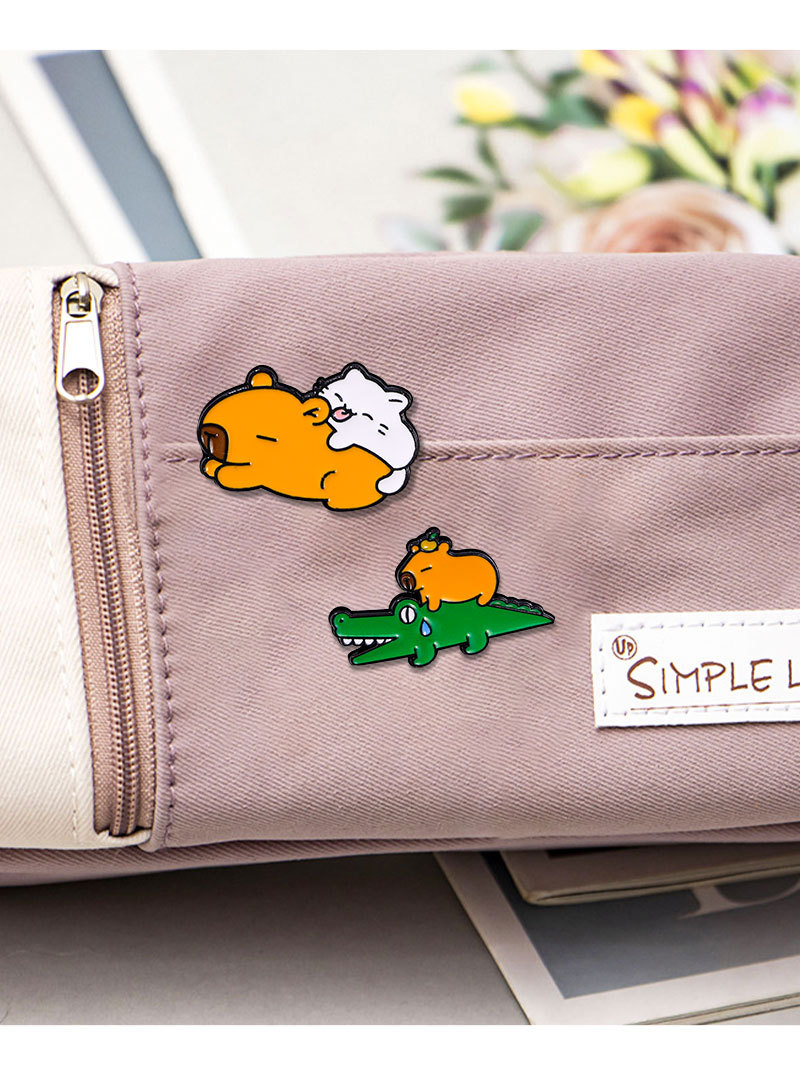 Cute Style Cute Pin Animal Capabala Alloy Enamel Unisex Brooches