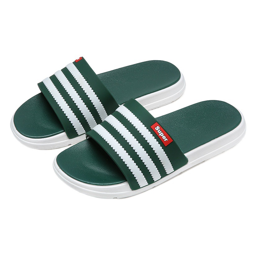 Zapatillas de rayas coreanas de moda, zapatillas de verano para hombres al aire libre, zapatos de hombre de personalidad simple antideslizantes y resistentes al desgaste