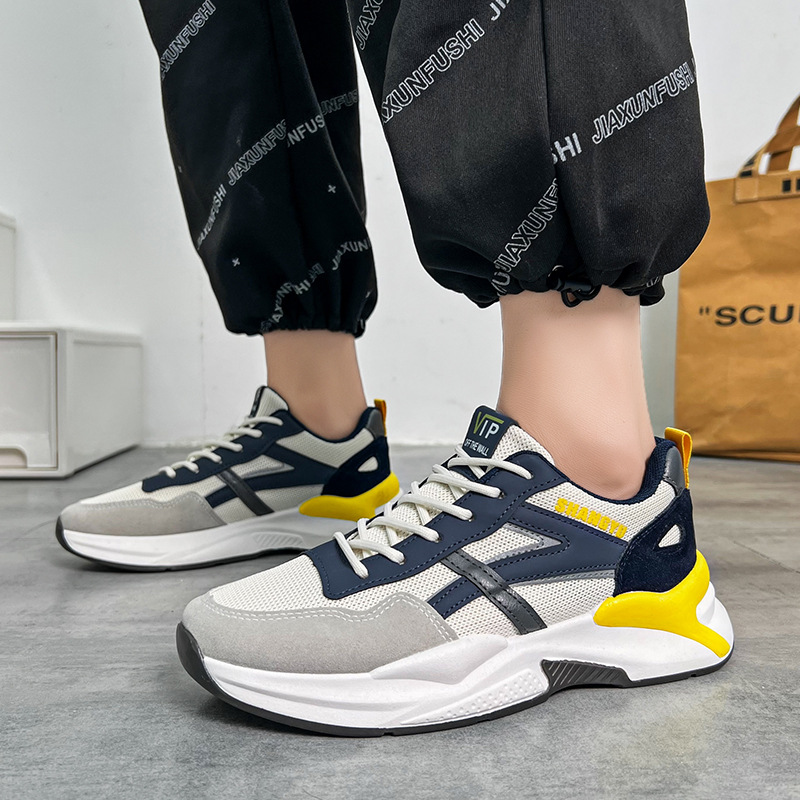 男鞋夏季透气2022新款网面薄款运动休闲跑步网鞋阿甘老爹百搭k57