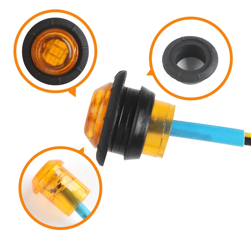 Светодиодная фара для грузовика 3smd со стороны сигнальная лампа индикатор цвета света маленький круглый свет автомобильный свет