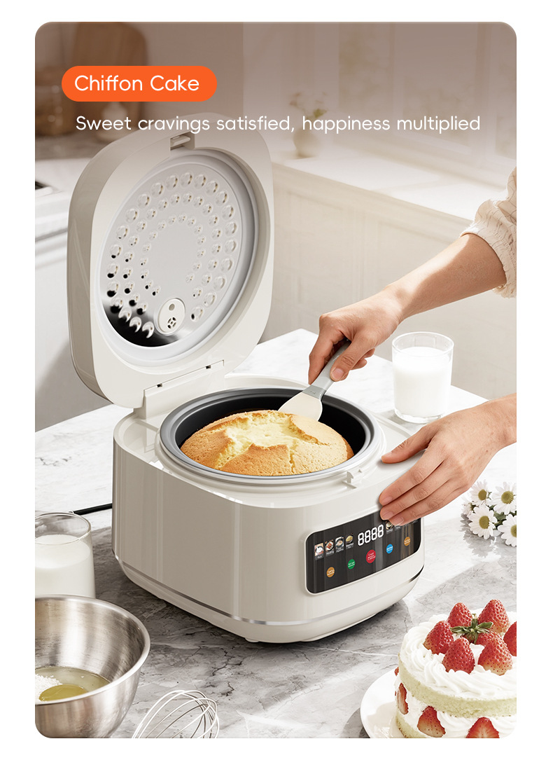 Reiskocher Cross-Border 5L Großes Fassungsvermögen Haushalts-Smart-Touchscreen Reservierung Multifunktions-Reiskocher_voghion.com