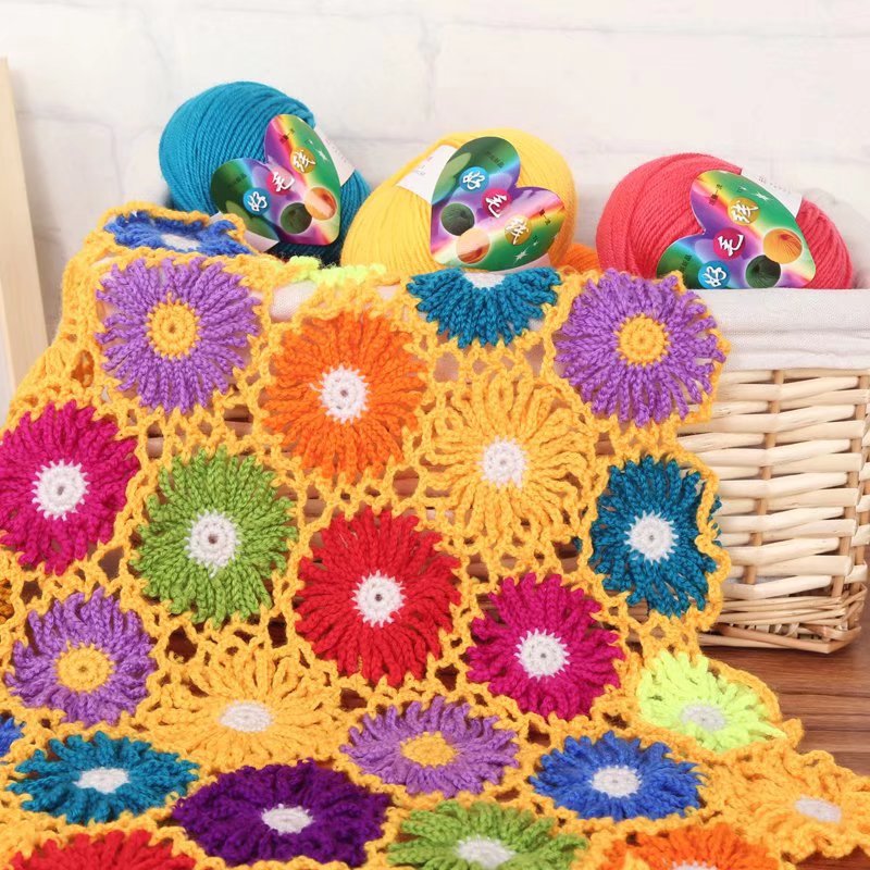 腈綸線好毛線手編中粗線勾拖鞋坐墊帽子玩偶立體繡晴綸寶寶毛線團