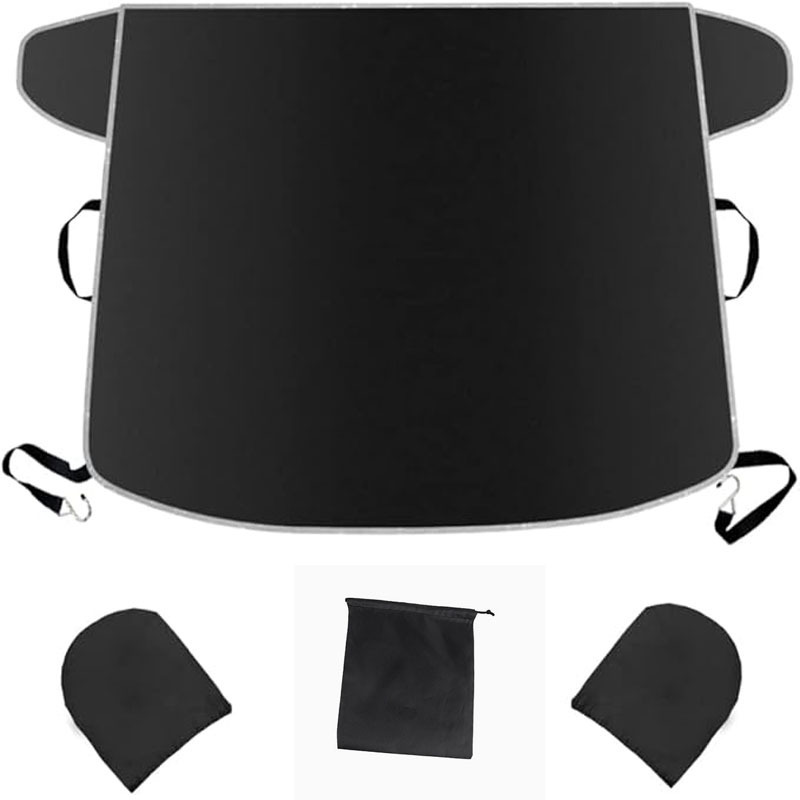 Amazon's same model of thickened Oxford cloth car snow cover, winter windshield cover, reflective at night, snow protection