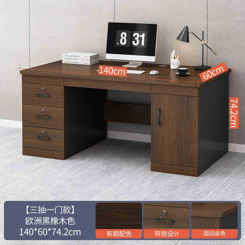 Escritorio simple y moderno escritorio de la computadora del hogar cajón escritorio de la oficina mesa y la silla combinación escritorio individual banco de trabajo