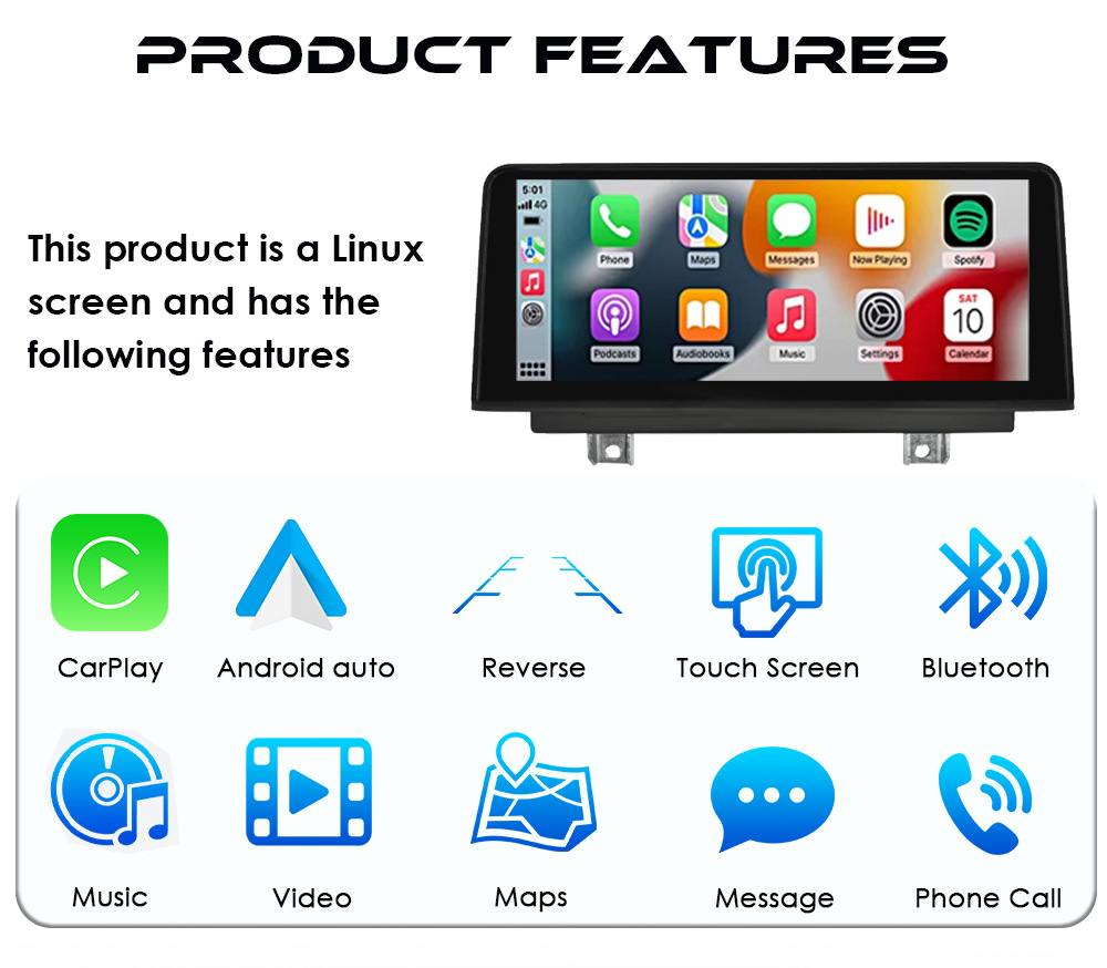 10.25''12.3'' Car Navigation System Suitable for 09-15 Bmw X1 E84 Cic/No Screen Central Control