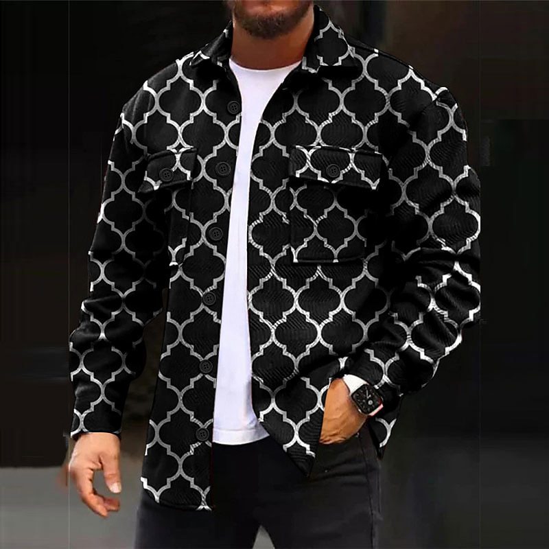 Chaqueta de manga larga con solapa al estilo del puerto de la calle principal para hombres Chaqueta de temperamento de moda de todo fósforo de tendencia de primavera y otoño MD05