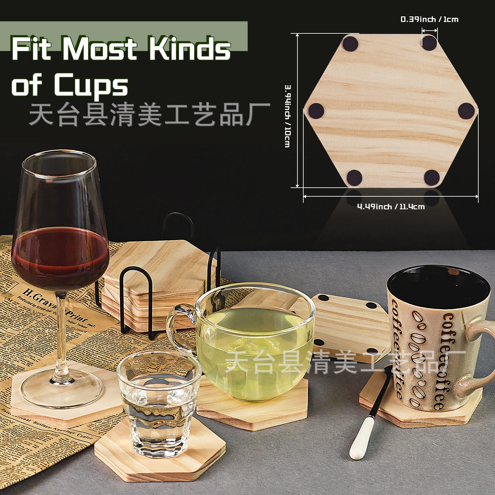 Posavasos de madera sin terminar Posavasos de madera en blanco Posavasos de artesanía para modelos arquitectónicos pintura madera tallada