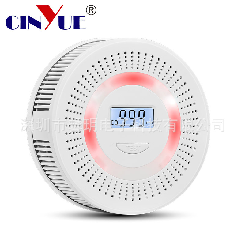 Nueva estación independiente Amazon transfronterizo e-commerce CO detector de humo 2-en-1 de detección de alarma