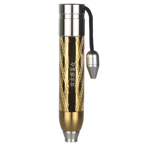 Small caliber jade strong light flashlight LED rechargeable 18650 identification rough stone jewelry jade cultural play lamp