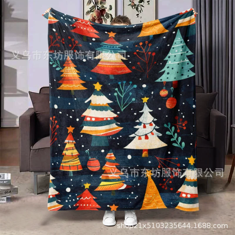 Рождественский праздник теплый и удобный фланелевый одеяло подходит для подарков