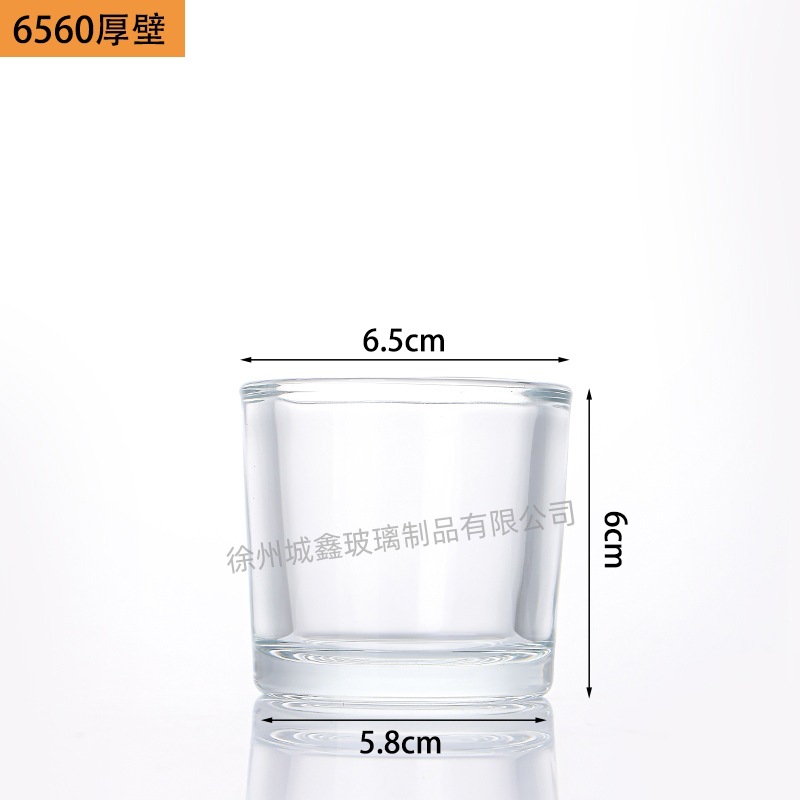 Vasos de vidrio transparentes para velas aromáticas al por mayor, portavelas de vidrio, adornos perfumados, vasos vacíos, recipientes para velas DIY, estilo nórdico