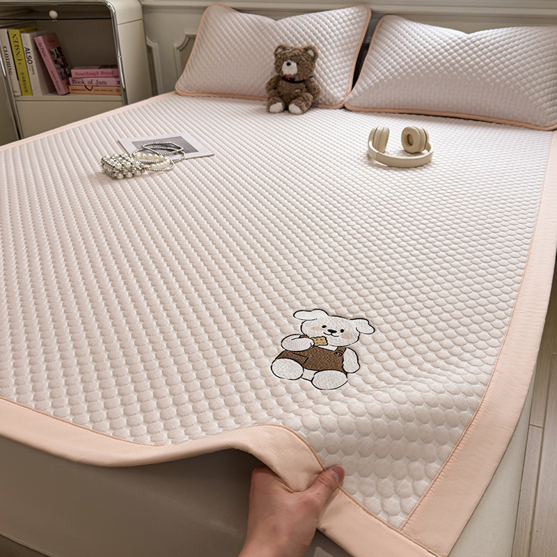 Verano frío madre-infanto esterilla de hielo casera frijoles de aire acondicionado una sola alfombra suave esterilla de verano set de tres piezas