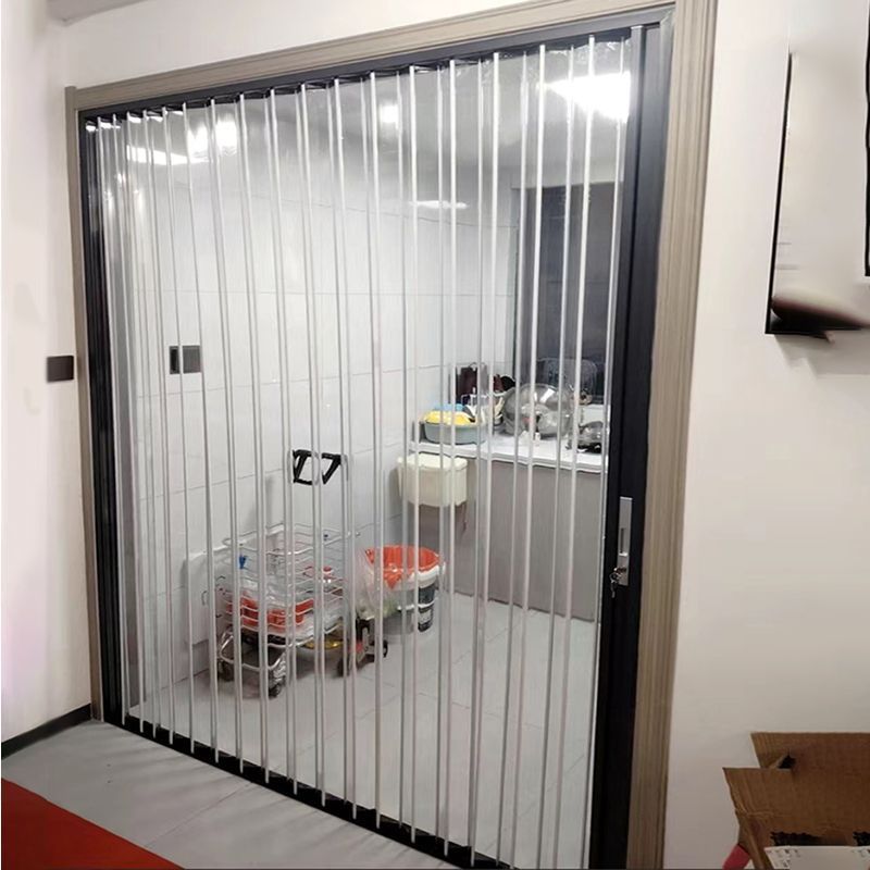 亚克力透明折叠门卧室隐形折叠推拉隔断移门帘浴室阳台卫生间伸缩