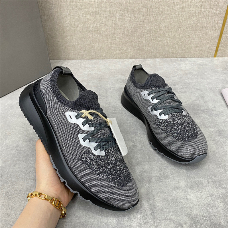New Color Mixed Color Knitted Low-Top Sports Shoes for Men, Elastic Breathable Upper, Easy to Put on and Take Off, Comfortable and Flexible Casual Shoes