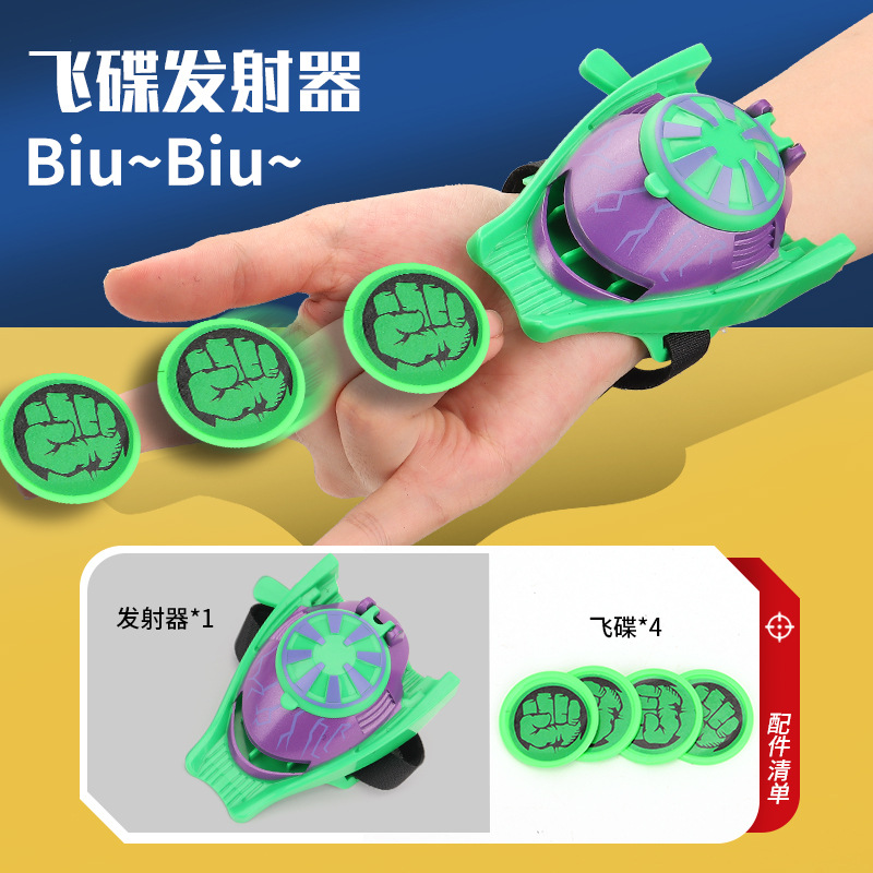 Cross-border cospaly Toyman Spider-Man lanzador de discos voladores superhéroes lanzador de muñeca catapulta de discos voladores