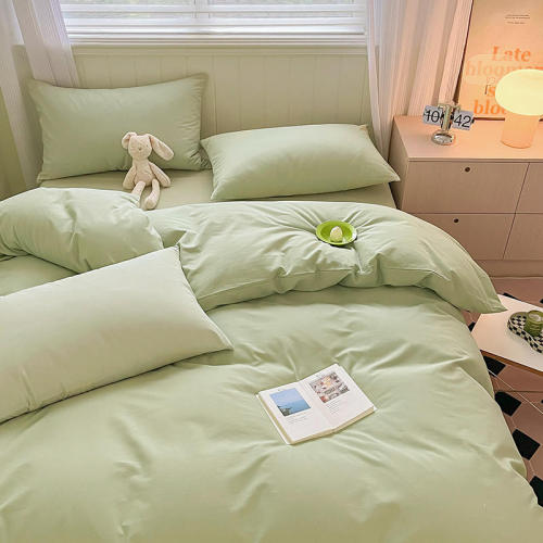 2024 new type A cotton brushed simple solid color single quilt cover dormitory bed sheet quilt cover brushed quilt cover