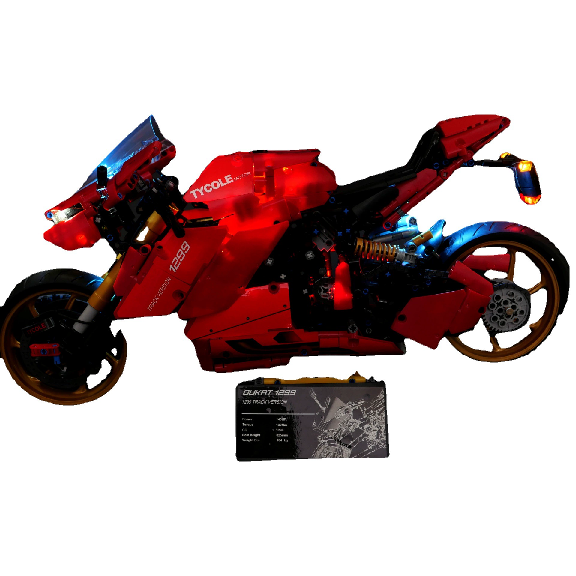 DIY-конструктор Lights совместим с Lego Gaogle Ducati Motorcycle 1:5 модель LED пульт дистанционного управления световой набор