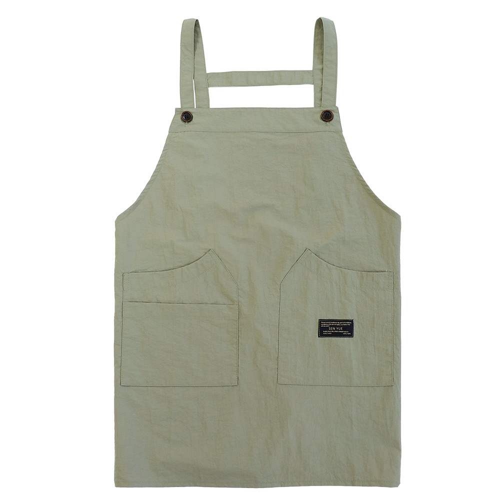 Nuevo delantal de terciopelo de torre transfronterizo logo personalizado ropa de trabajo de camarero transpirable de secado rápido H correa delantal impermeable