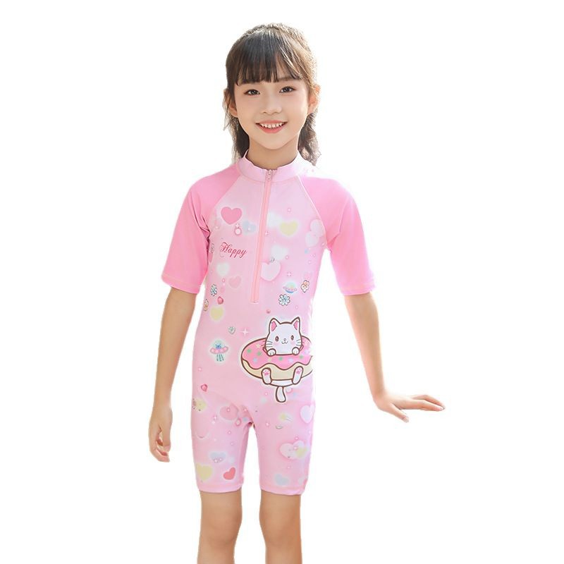 Children's One-piece Swimsuit For Girls, Cute Boys' Girls' Swimwear, Medium And Large Children's 2026 Quick-dry_voghion.com