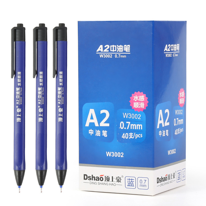 Presione el bolígrafo de 0.7mm de bolígrafo azul, rojo y negro se siente suave en la papelería de los estudiantes al por mayor